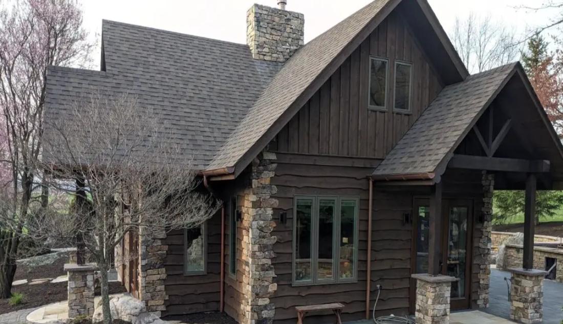 Cedar with Stone Accents Cedar with Stone Accents